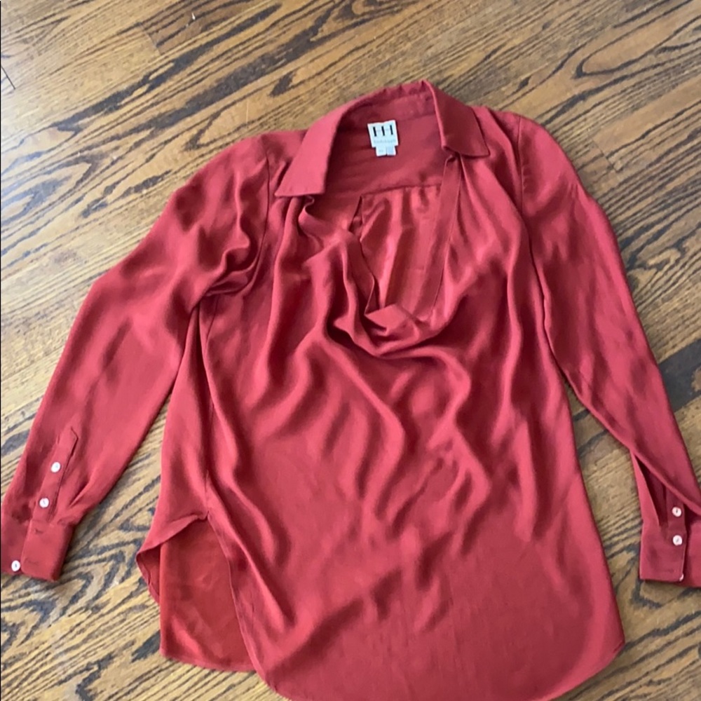 Haute Hippie drape neck silk top